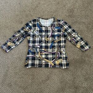 🆕RARE J. McLaughlin Equestrian Motif shirt